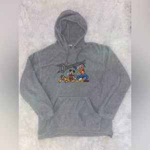 Vintage Original Disneyland Resort Fluffy Gray Hoodie